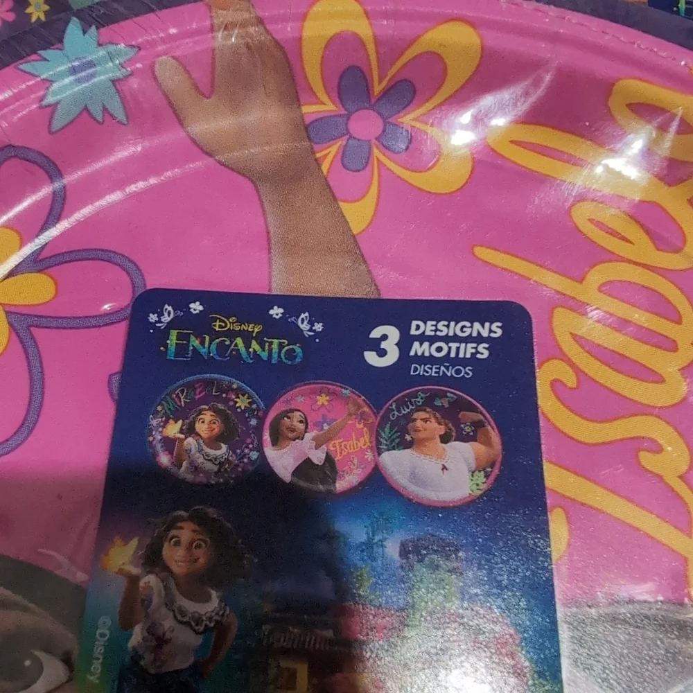 Disney Encanto Purple and Pink Disposable Tableware Party Plates